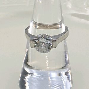 ✨3 for 25✨ Silver Tone CZ Round Solitaire Ring Sz7